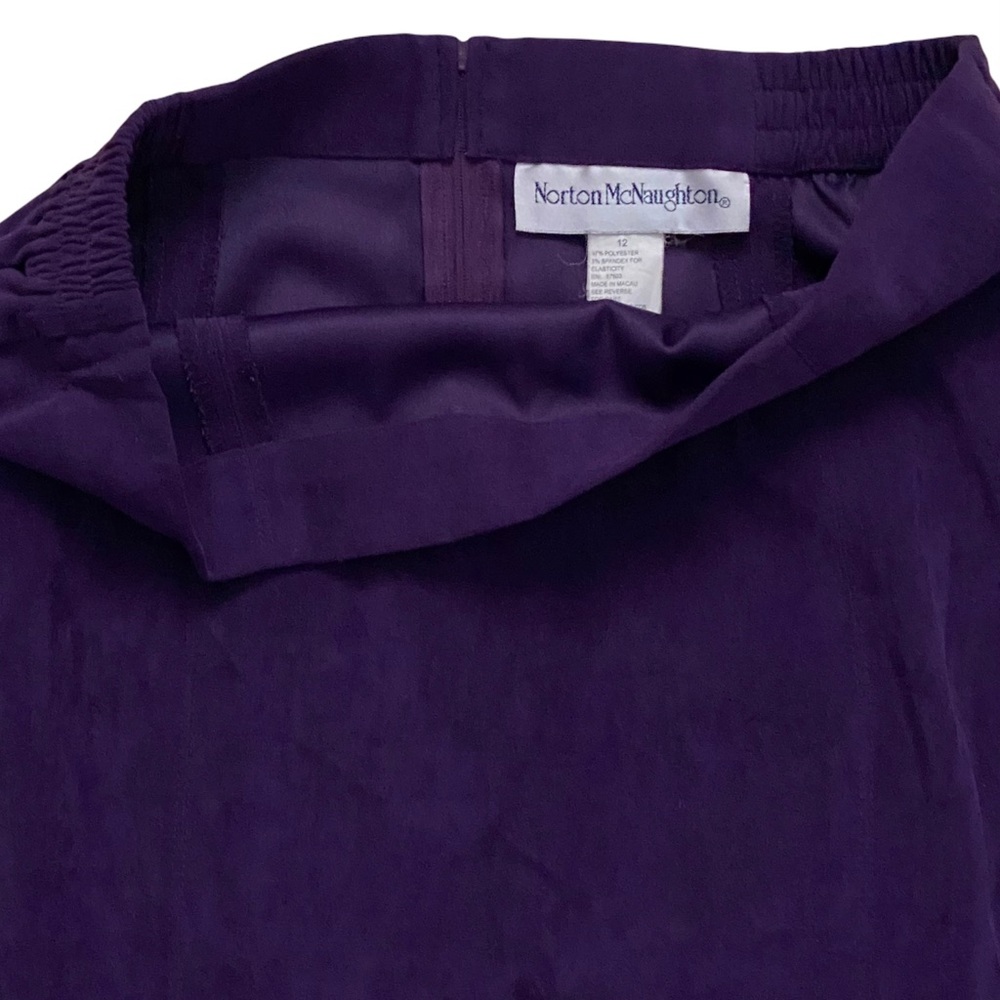 Vintage Norton McNaughton Skirt Dark Purple Size 12 - Picture 9 of 12